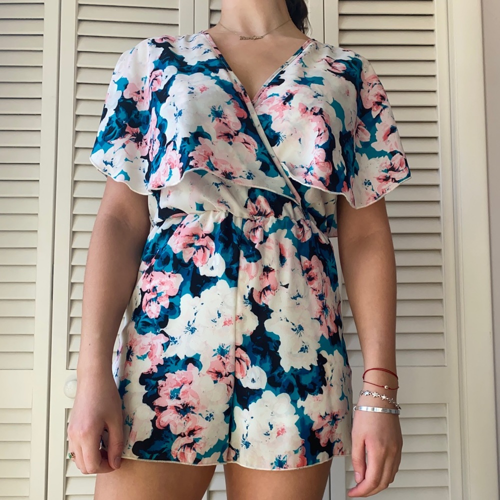 Flouncy floral romper